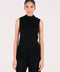SLEEVELESS MOCK NECK SWEATER