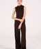 SLEEVELESS MOCK NECK SWEATER