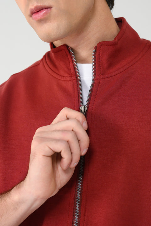 CLOUD FEEL MOCK NECK ZIPPER