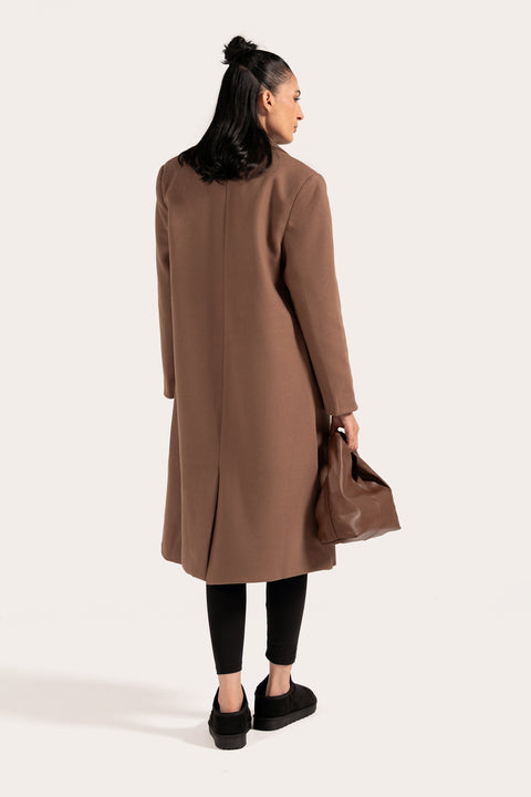OVERSIZE COAT WITH WELT POCKET