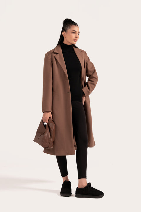 OVERSIZE COAT WITH WELT POCKET
