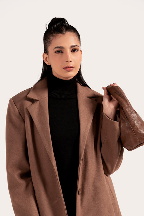 OVERSIZE COAT WITH WELT POCKET