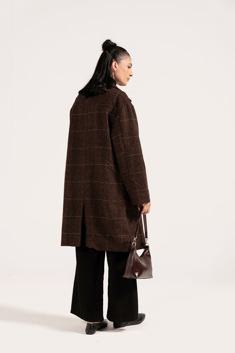 CHECKERED COAT WITH WELT POCKET