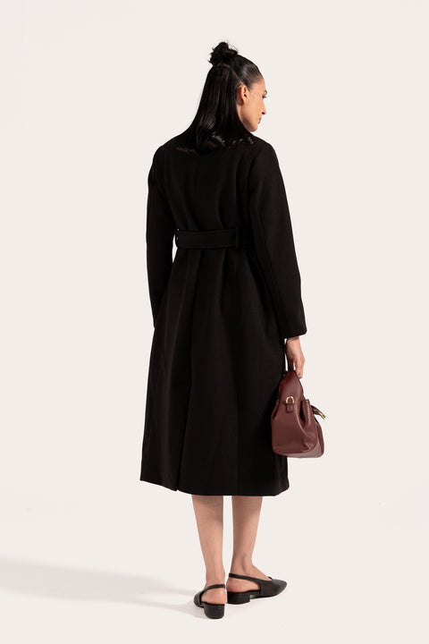 MOCK NECK LONG COAT
