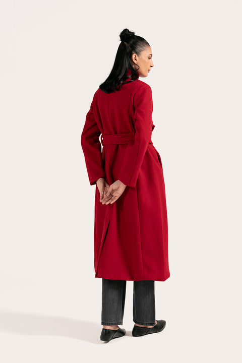 MOCK NECK LONG COAT