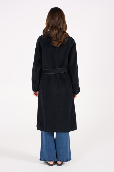MOCK NECK COAT WITH TIPPING DETAIL