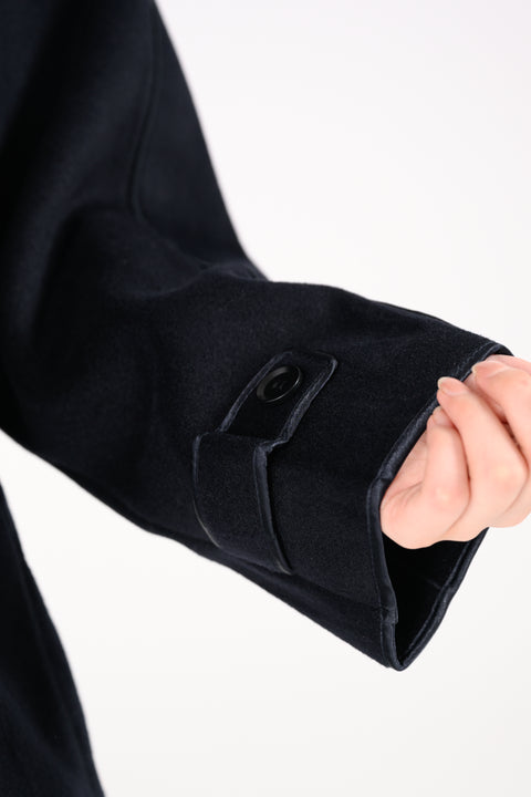 MOCK NECK COAT WITH TIPPING DETAIL
