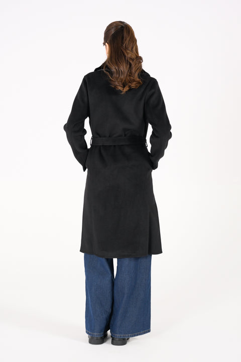 FAUX FUR BELTED COAT