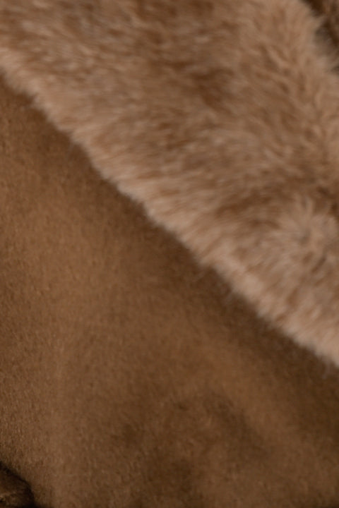 FAUX FUR BELTED COAT