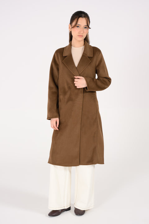 FAUX FUR BELTED COAT