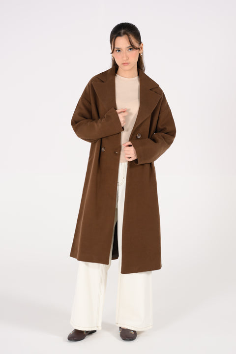 DOUBLE-BREASTED LONG COAT