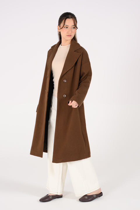 DOUBLE-BREASTED LONG COAT