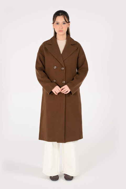 DOUBLE-BREASTED LONG COAT