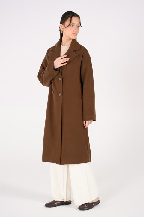 DOUBLE-BREASTED LONG COAT