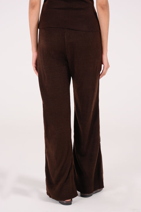 WIDE LEG SWEATER KNIT TROUSERS