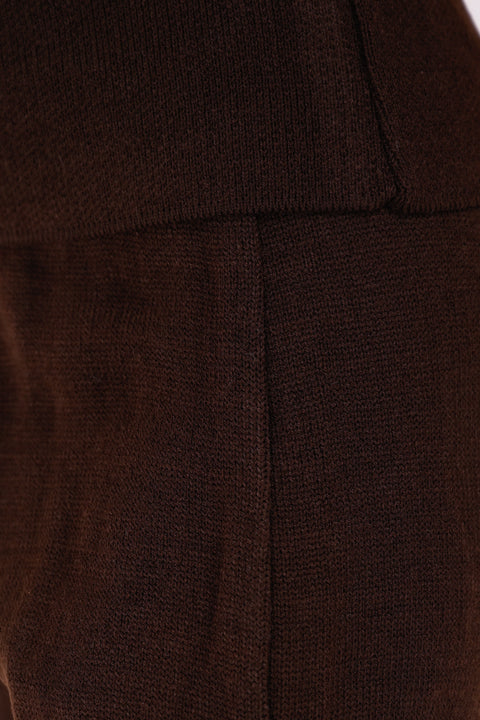 WIDE LEG SWEATER KNIT TROUSERS