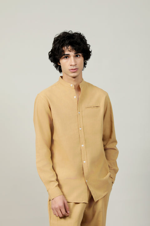 MANDARIN COLLAR SHIRT