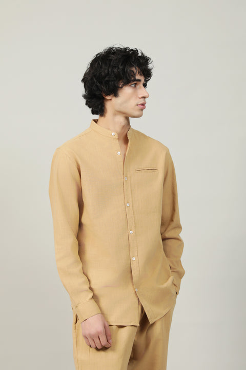 MANDARIN COLLAR SHIRT
