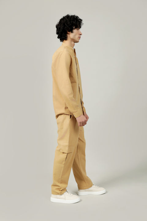 MANDARIN COLLAR SHIRT