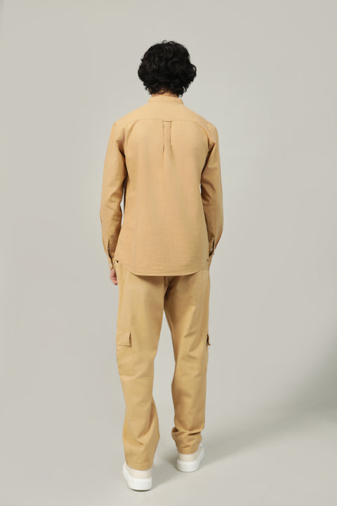 MANDARIN COLLAR SHIRT