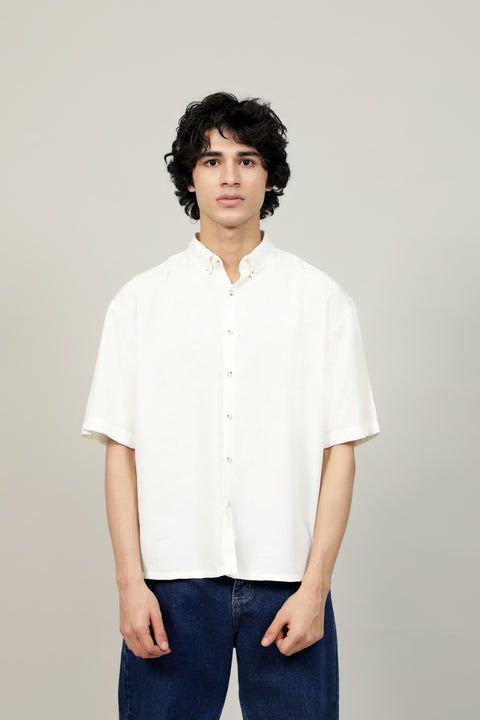 BOXY FIT BUTTON DOWN JACQUARD SHIRT