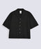 BOXY FIT RESORT COLLAR LINEN SHIRT