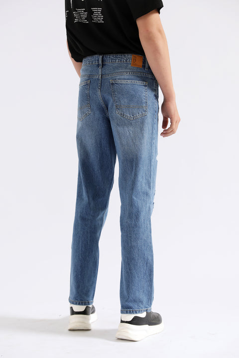 ORIGINAL STRAIGHT FIT RIPPED DENIM
