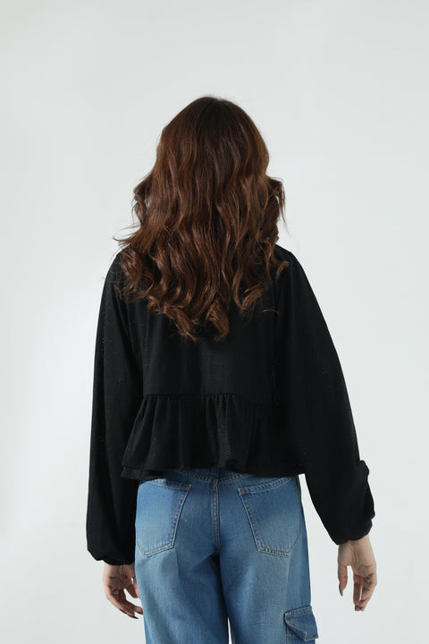 EMBROIDERED KNITTED BLOUSE