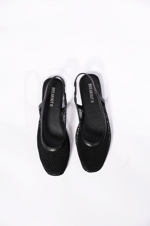 MESH SLINGBACK PUMPS