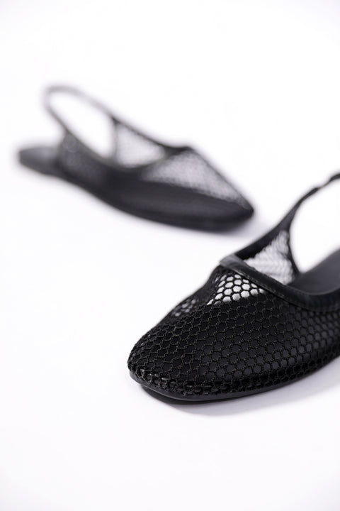 MESH SLINGBACK PUMPS