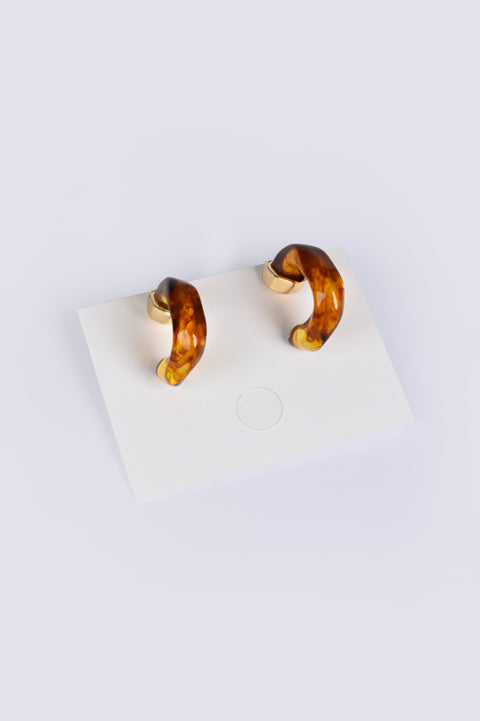 RESIN HOOP EARRINGS