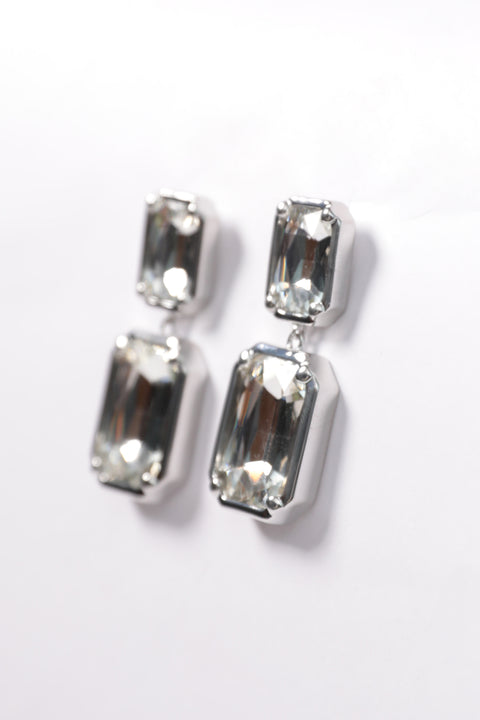 EMERALD CUT DROP EARRINGS