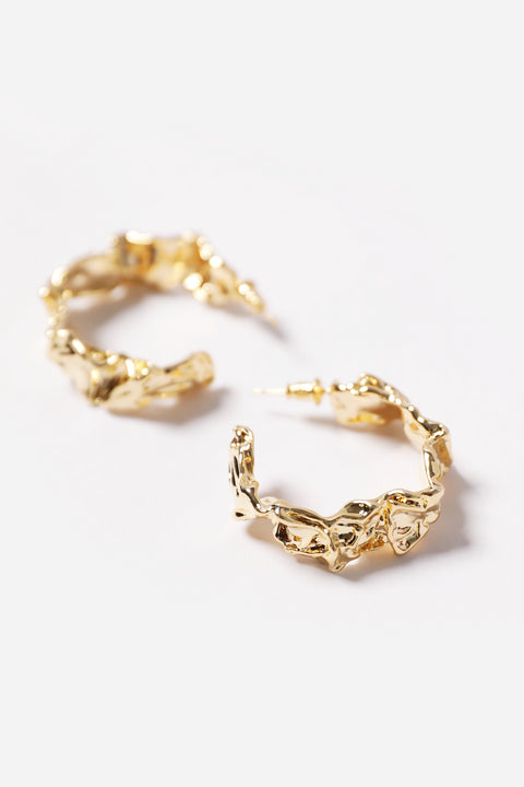 DENTED HOOP EARRINGS