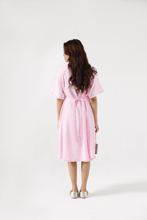 LONG DRESS WITH EMBROIDERY DETAIL