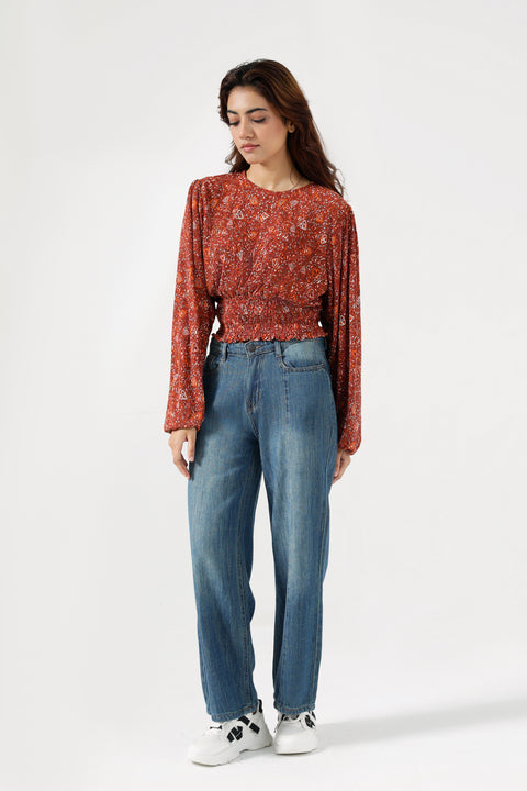 TOP WITH SMOCKING DETAIL