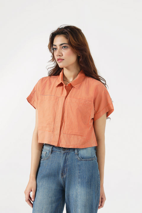CROPPED KIMONO SHIRT