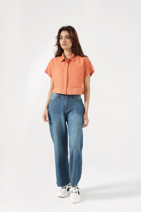 CROPPED KIMONO SHIRT