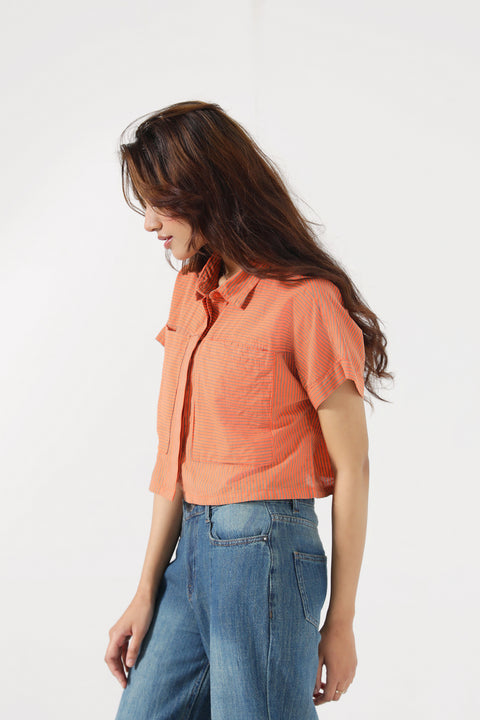 CROPPED KIMONO SHIRT