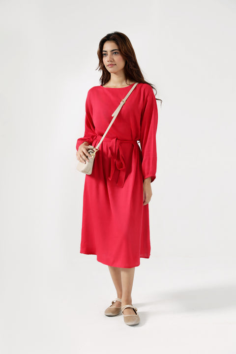 BLETED LONG DRESS