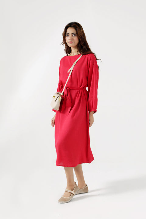 BLETED LONG DRESS