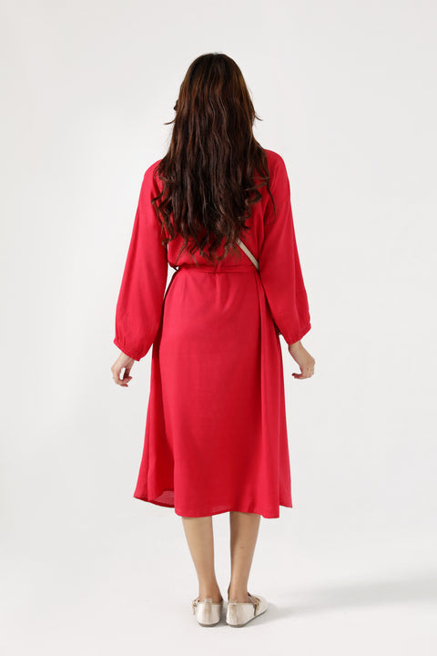 BLETED LONG DRESS