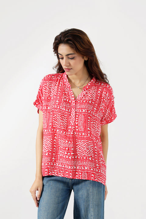 V-NECK COLLAR TOP