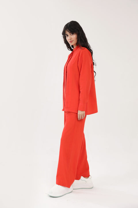 PLEATED BUTTON DOWN TOP