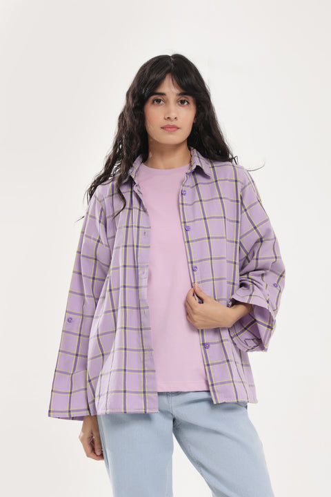 CHECKERED BUTTON DOWN TOP