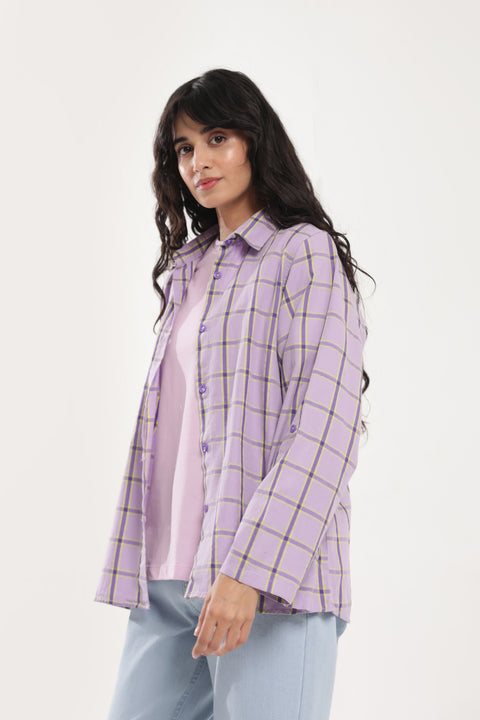 CHECKERED BUTTON DOWN TOP