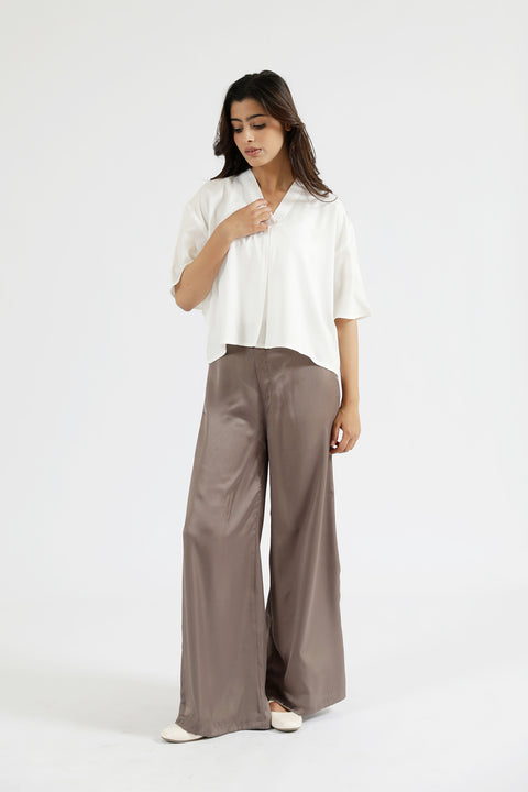 V-NECK TOP WITH SLEEVE DETAIL
