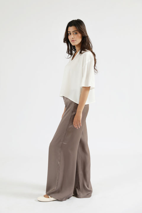 V-NECK TOP WITH SLEEVE DETAIL