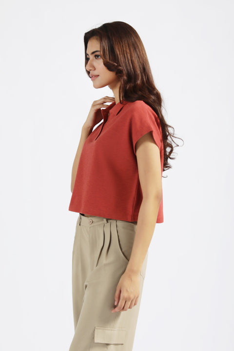 BOY FIT TEXTURED TEE