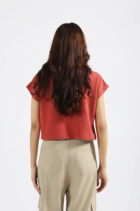 BOY FIT TEXTURED TEE