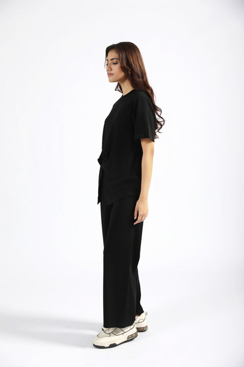 ASSYMETRICAL PLEATED TO TEE